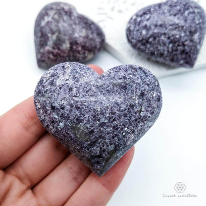 Lepidolite Puff Heart - Crystal Shop Australia | Inner Nurture - Ethically Sourced - Buy Crystals Online