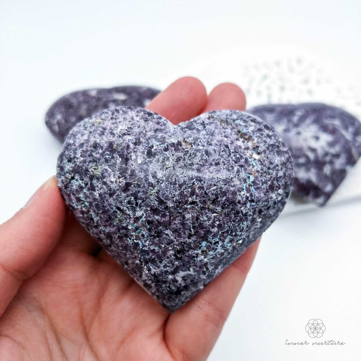 Lepidolite Puff Heart - Crystal Shop Australia | Inner Nurture - Ethically Sourced - Buy Crystals Online