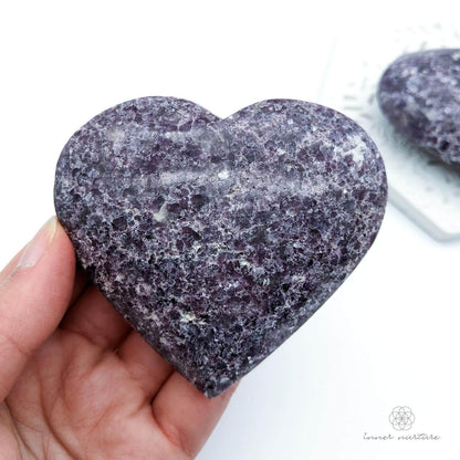 Lepidolite Puff Heart - Crystal Shop Australia | Inner Nurture - Ethically Sourced - Buy Crystals Online