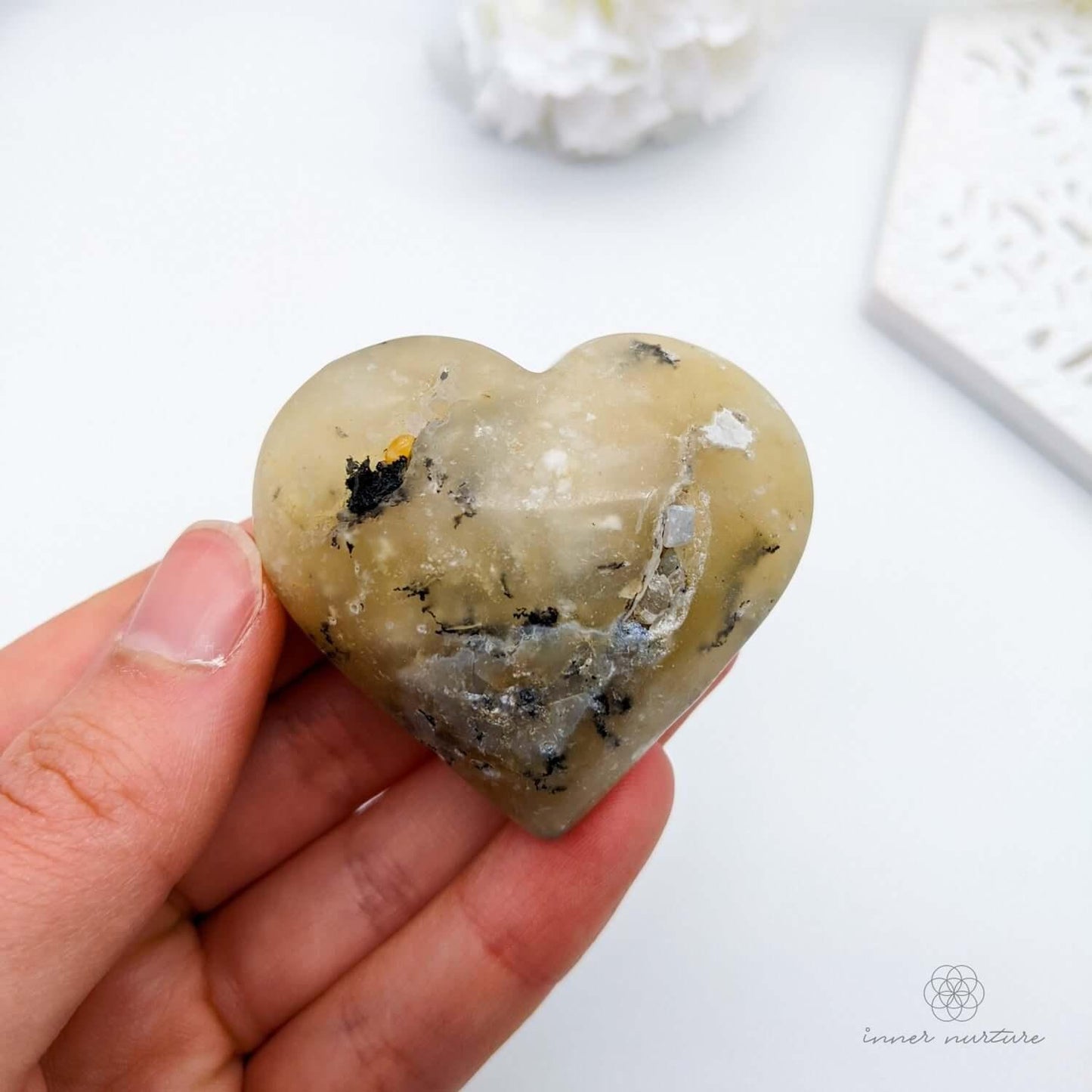 Dendrite Puff Heart - Online Crystal Shop Australia | Inner Nurture - Ethically Sourced
