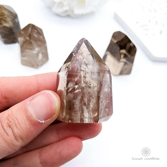 Natural Smoky Citrine Tower (Wide) - Online Crystal Shop Australia | Inner Nurture - Ethically Sourced