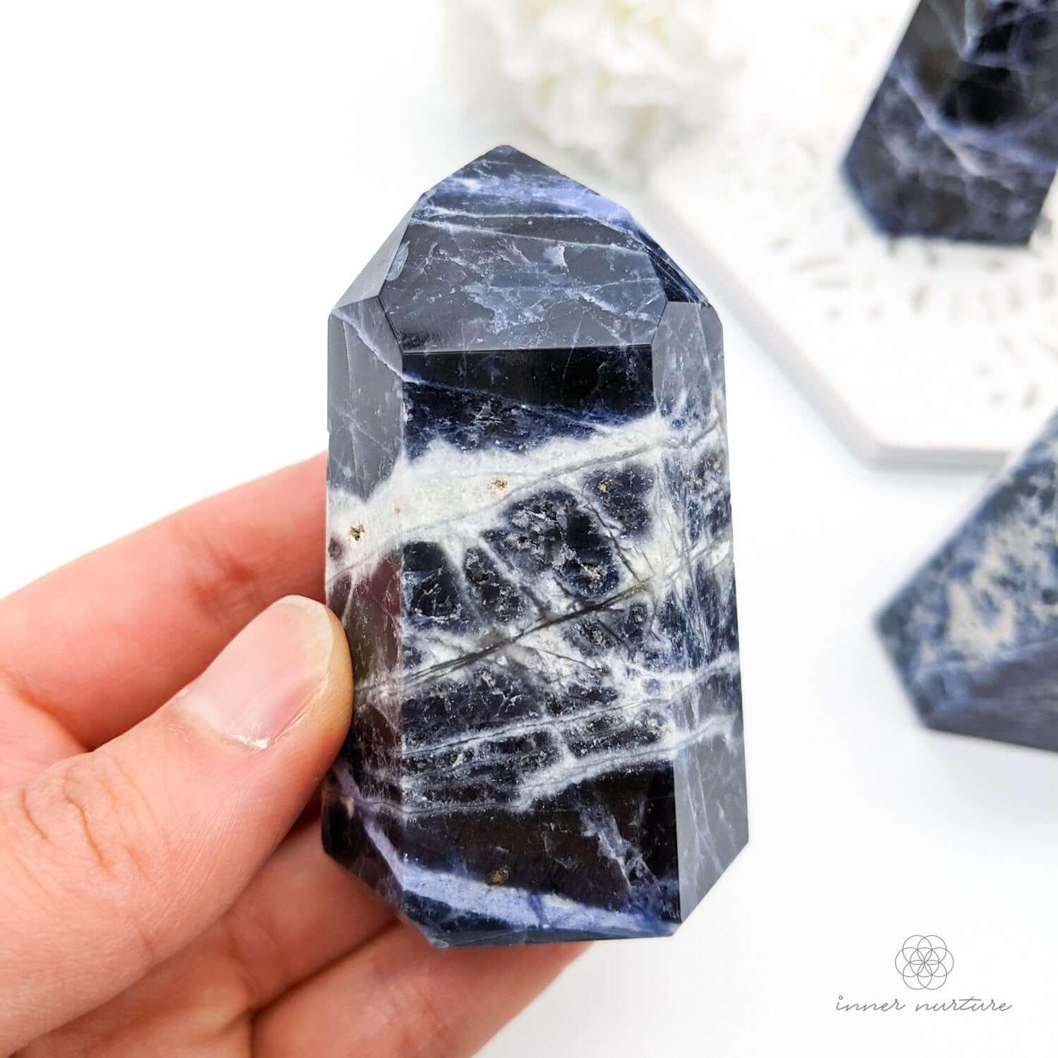 Sodalite Tower (Wide)  - Online Crystal Shop Australia | Inner Nurture - Ethically Sourced
