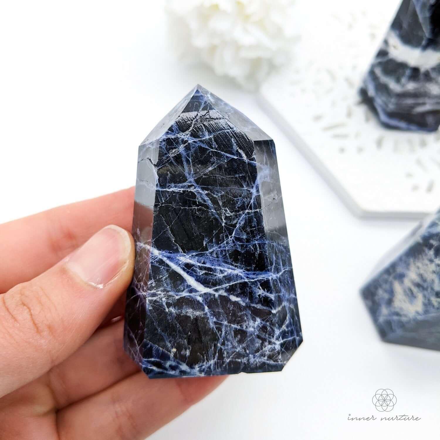 Sodalite Tower (Wide)  - Online Crystal Shop Australia | Inner Nurture - Ethically Sourced