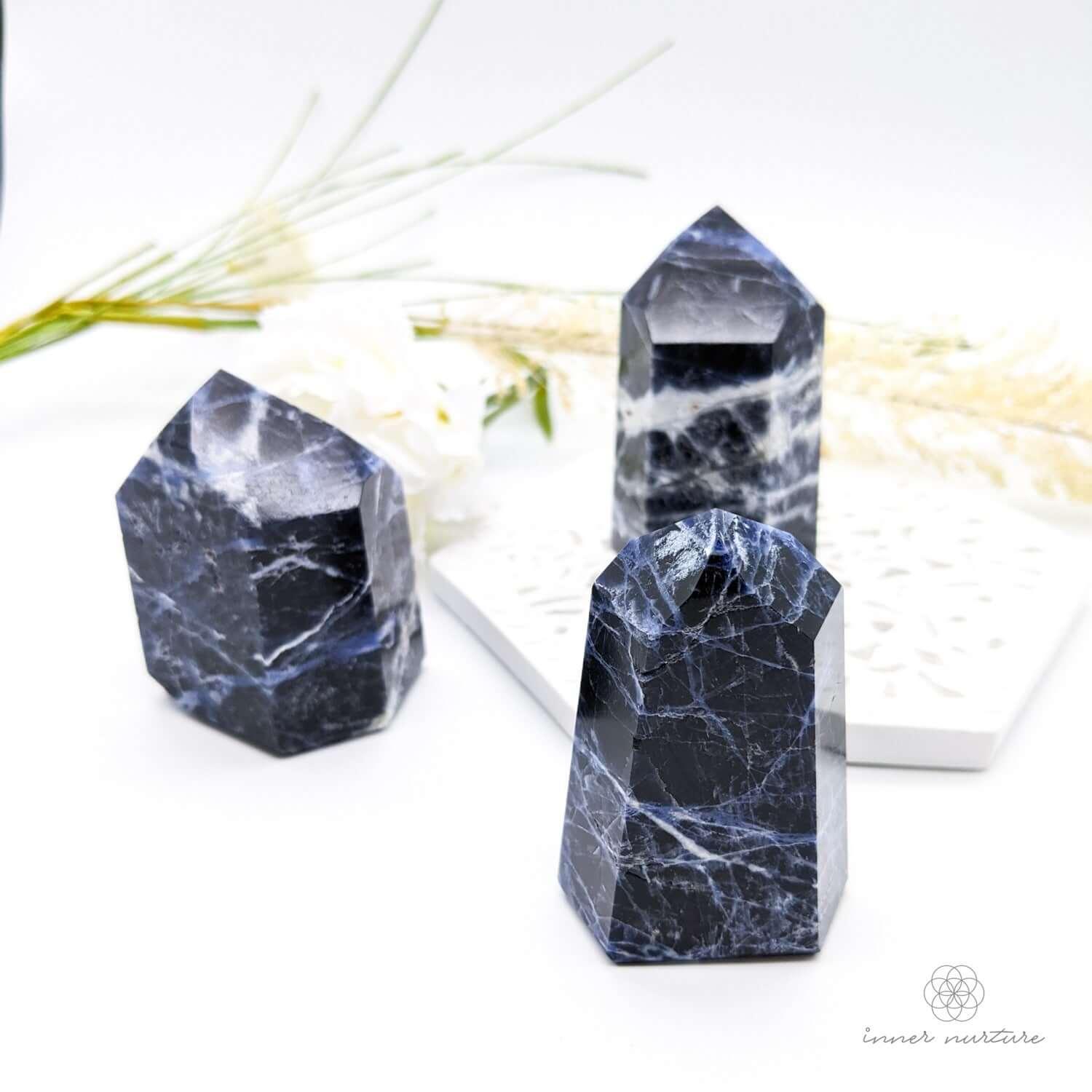 Sodalite Tower (Wide)  - Online Crystal Shop Australia | Inner Nurture - Ethically Sourced