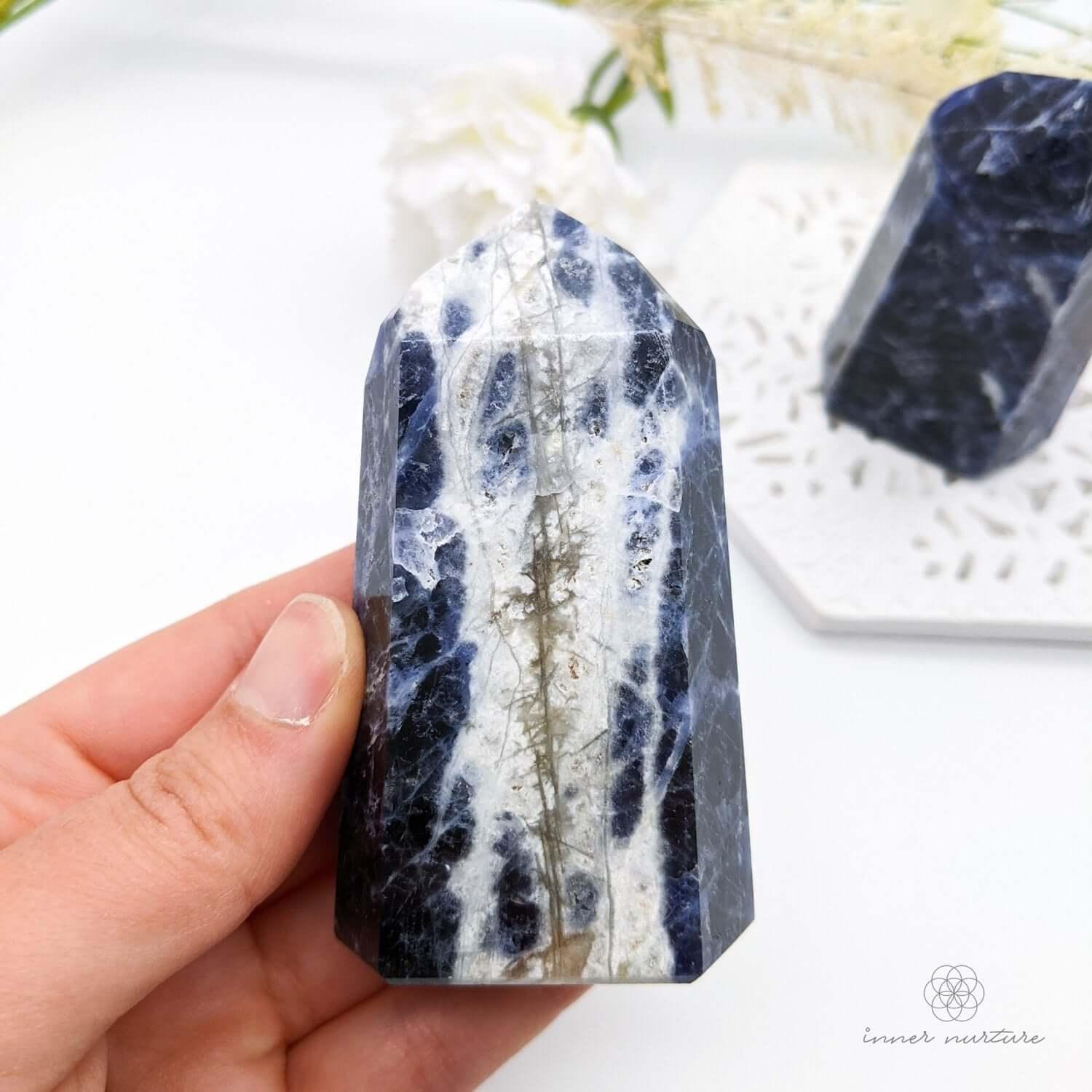 Sodalite Tower (Wide)  - Online Crystal Shop Australia | Inner Nurture - Ethically Sourced
