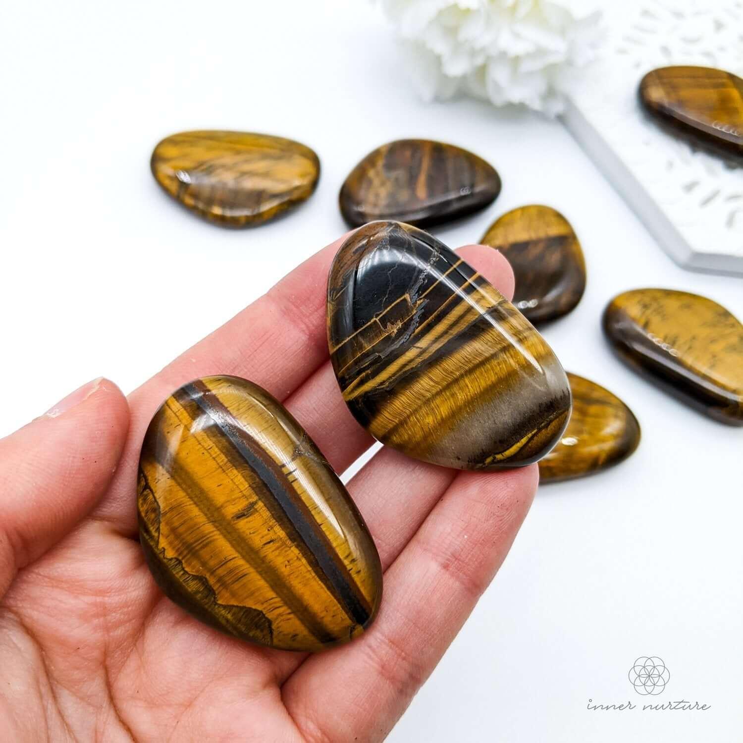 Golden Tiger's Eye Palm Stone - Online Crystal Shop Australia | Inner Nurture - Ethically Sourced