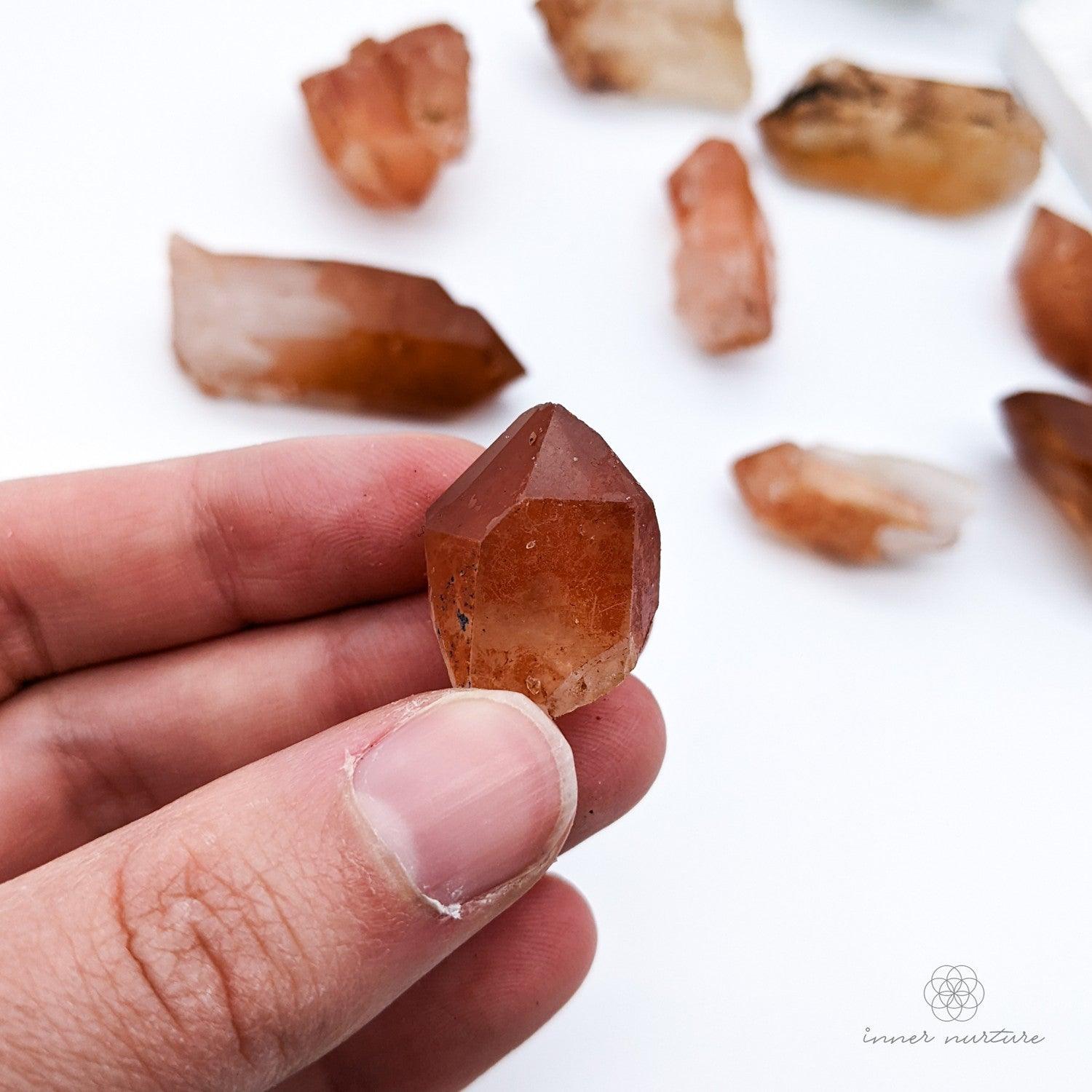 Tangerine Quartz Point - Online Crystal Shop Australia | Inner Nurture - Ethically Sourced