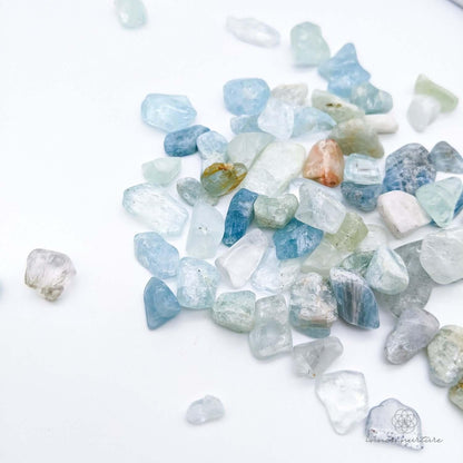 Aquamarine Tumbled Crystal Chips - 50g - Online Crystal Shop Australia | Inner Nurture - Ethically Sourced