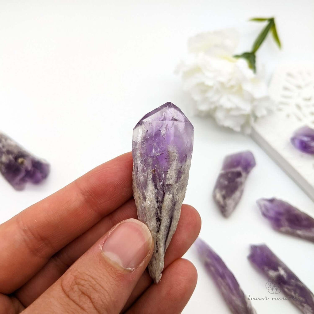 Amethyst Elestial Point (Dragon's Tooth) - Online Crystal Shop Australia | Inner Nurture - Ethically Sourced