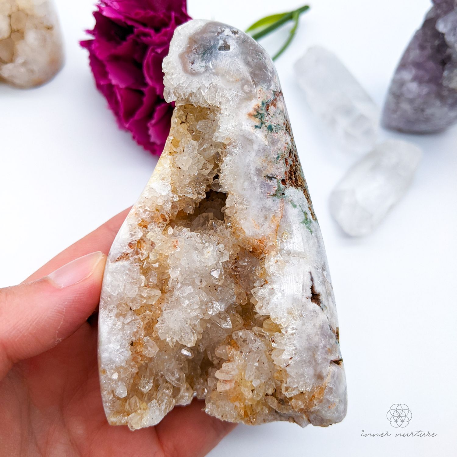 Pink Amethyst Free Form Cluster - 299g | Beautiful Healing Crystals Australia - Shop Online | Ethically Sourced