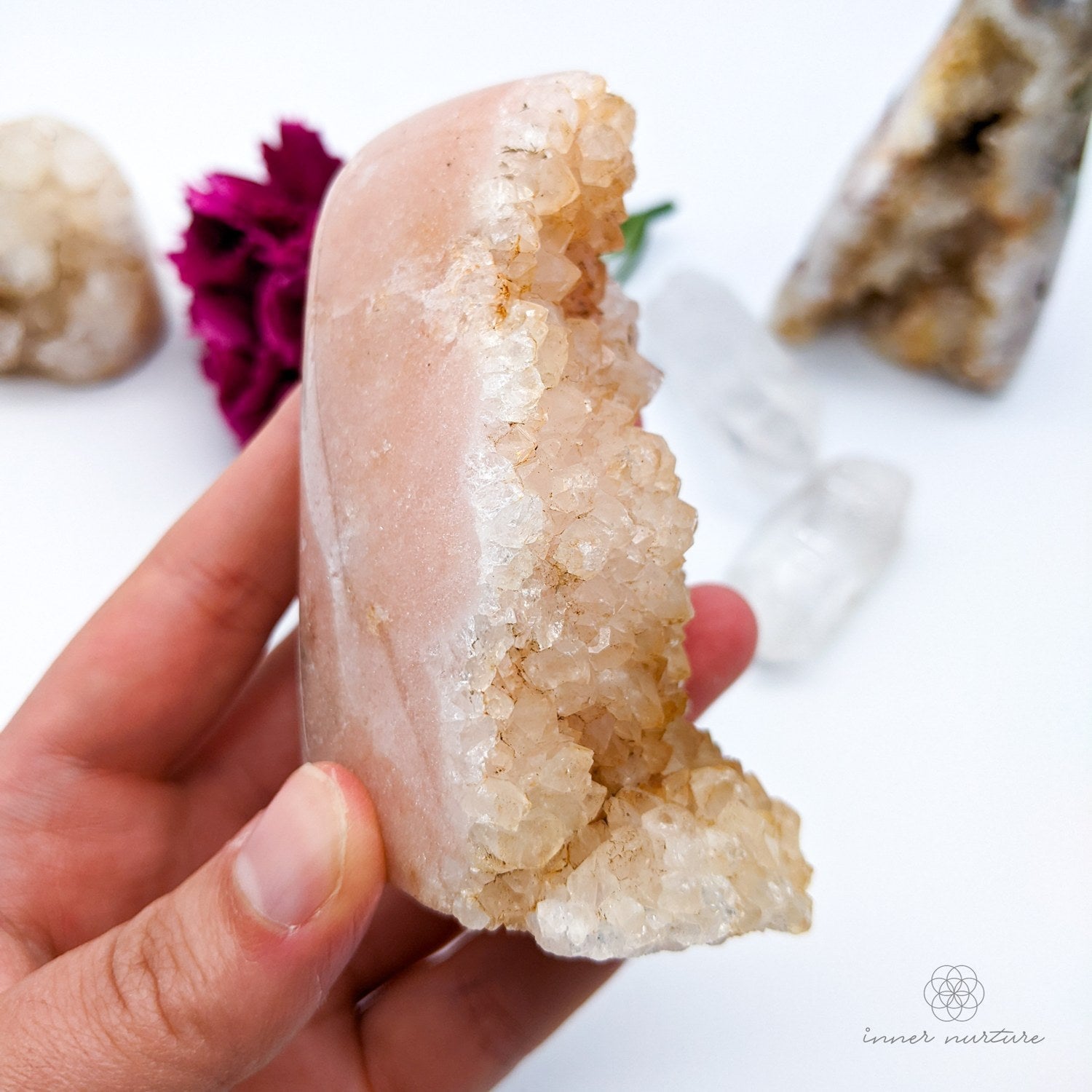 Pink Amethyst Free Form Cluster - 256g | Beautiful Healing Crystals Australia - Shop Online | Ethically Sourced