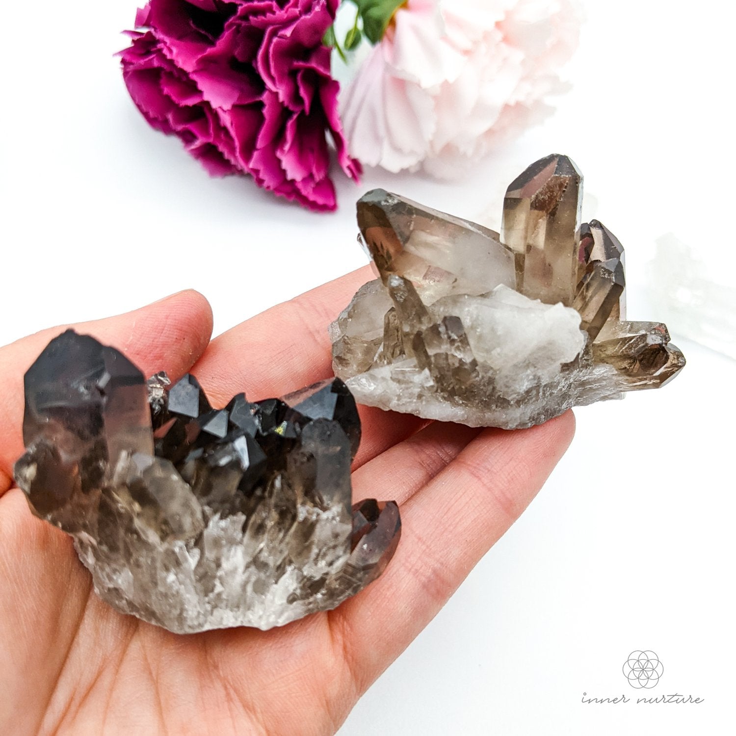 Smoky Quartz Cluster - Small Sizes | Beautiful Healing Crystals Australia | Shop Online - Inner Nurture - Ethically Sourced