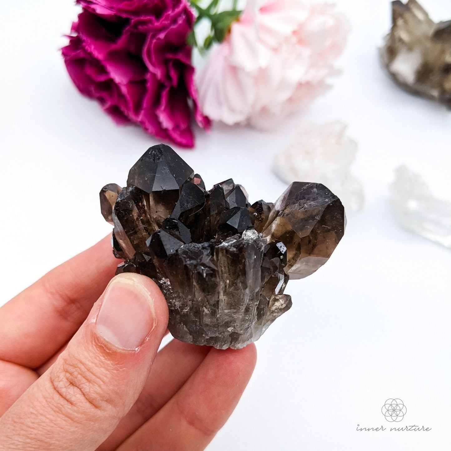Smoky Quartz Cluster - Small Sizes | Beautiful Healing Crystals Australia | Shop Online - Inner Nurture - Ethically Sourced
