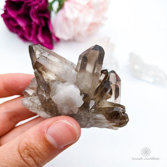 Smoky Quartz Cluster - Small Sizes | Beautiful Healing Crystals Australia | Shop Online - Inner Nurture - Ethically Sourced