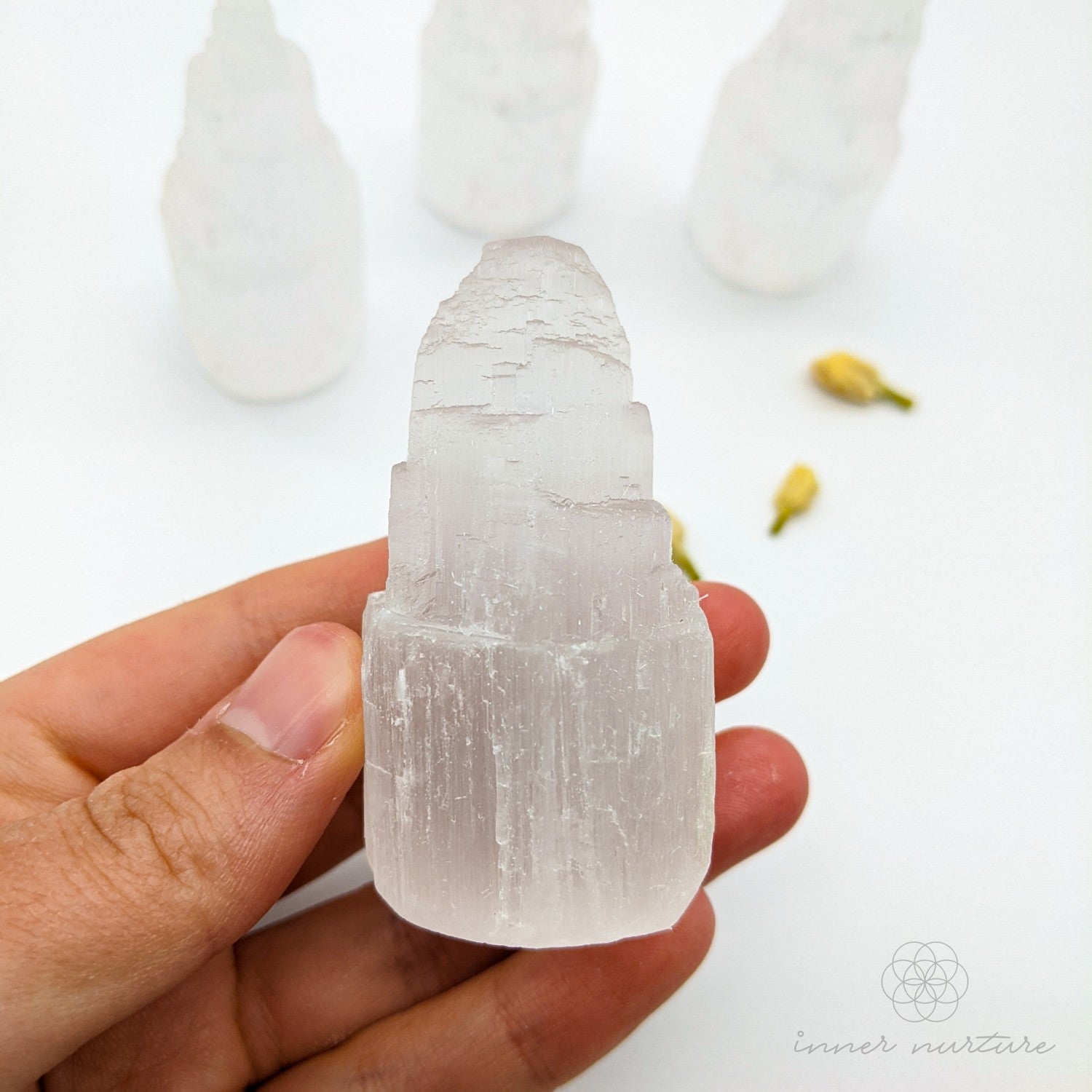 Selenite Tower - Mini | Crystal Shop Australia - Buy Crystals Online - Inner Nurture | Ethically Sourced