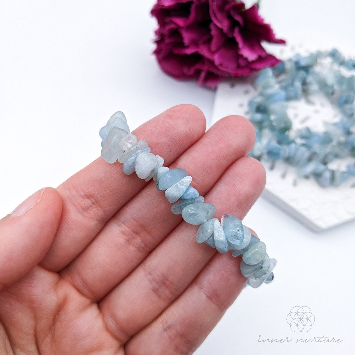 Aquamarine Chip Bracelet - Beautiful, High Vibe Crystals & Healing Tools | Shop Crystals Online Australia