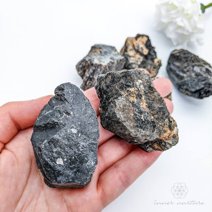 Black Tourmaline Rough - Crystals Australia