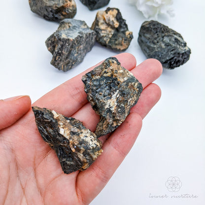 Black Tourmaline Rough - Crystals Australia