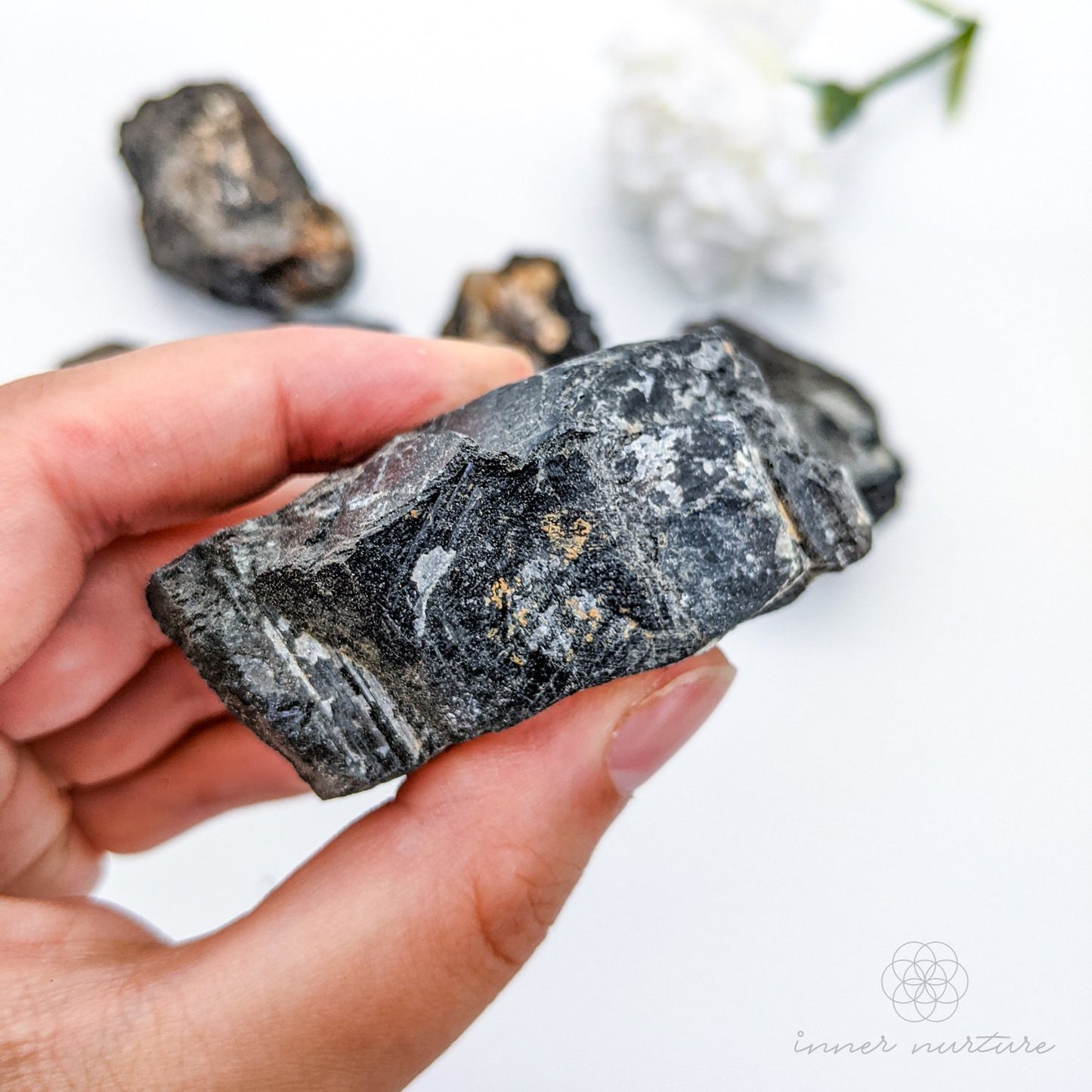 Black Tourmaline Rough - Crystals Australia