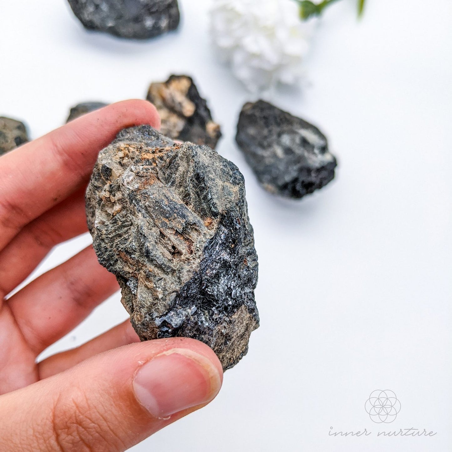 Black Tourmaline Rough - Crystals Australia